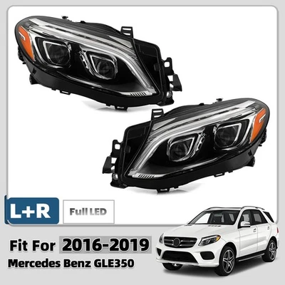 Full LED Headlight For 2016-2019 Mercedes Benz GLE350 W166 Left+Right Pair - Image 1 of 4