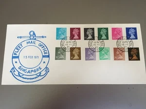 GB BRIEFMARKEN SELTEN SINGAPUR FLOTTENPOST ERSTTAGSBRIEF 1971 MASCHINEN KEIN STREIK - Bild 1 von 1