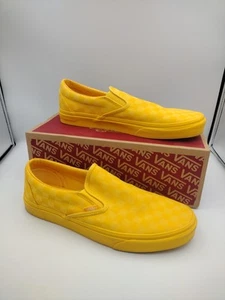 Scarpe Vans slip-on mono scacchiera Spectra giallo taglia 11,5 spedizione veloce - Foto 1 di 5
