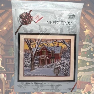 NOS Candamar Something Special Home For Christmas Needlepoint Kit 30580 20"x16" - Picture 1 of 7