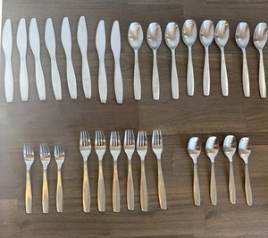 29-teiliges Set Loft Satin von Gourmet Einstellungen Edelstahl Messer, Löffel, Gabeln - Bild 1 von 19