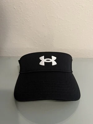 Under Armour Mujer UA Logo Blitzing Visor 1376707-001 Negro Blanco Ajustable Foto 1 de 4