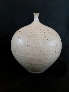 Narrow Neck Stoneware Pottery Vase, 6.75 inches - Picture 1 of 7