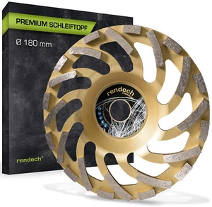 Premium Diamant Schleiftopf 180 Beton Stein Granit | Schleifteller Topfscheibe - Bild 1 von 7