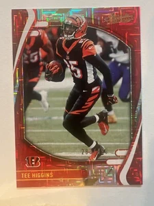 2021 Panini Absolute Football Tee Higgins #44 Red Squares #'d 283/499 - Picture 1 of 2