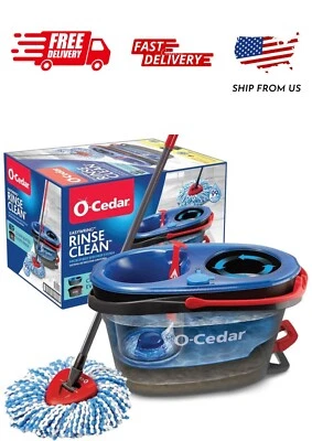 BRANDED O-Cedar RinseClean™ Clean Water Spin Mop and Bucket System | Clean with Clean Wa