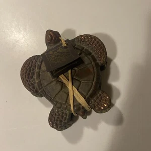 Ben Diller Raku Kunstkeramik Schildkröte Regenbogen Glasur Schmuck Untersetzer signiert - Bild 1 von 9