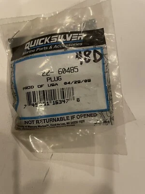 MerCruiser OEM # 22-60485 oil pan Banjo fitting plug (R696) - Image 1 of 2