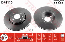2x Brake Discs Pair Vented fits RENAULT SCENIC Mk1, Mk2 Front 99 to 08 280mm Set