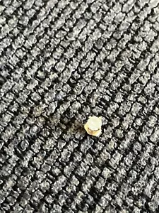14k Yellow Gold Single Diamond Post Pierced Earring .32 Grams - Picture 1 of 5
