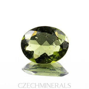 1.15ct MOLDAVITE tektite faceted loose gem OVAL 8.7x7MM #CM1032 - Picture 1 of 4