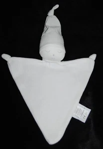 Doudou plat lutin bonhomme blanc DPAM Bébé Du Pareil Au Même bonnet rayé gris - Picture 1 of 2