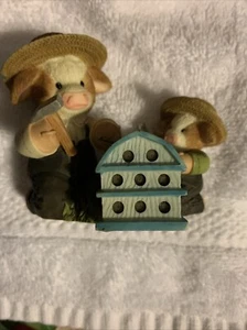 Mary's Moo Moos #645435 SHARING HOOFY MOMENT WITH MOO Enesco 1999 Dad & Son RARE - Picture 1 of 3