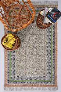 Alfombra de algodón hecha a mano, alfombra de sala de estar, alfombra de tamaño personalizado, alfombra de dormitorio 5x8 pies - Imagen 1 de 8
