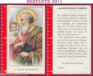 668 SANTINO HOLY CARD S. SAN MATTEO EVANGELISTA ED G MI ED. G MI. 86 - Imagen 1 de 1