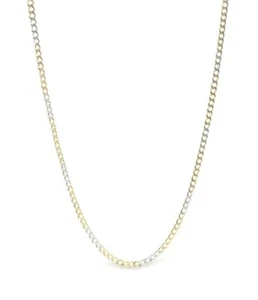 Collana Uomo Oro 18 KT 750 - Catena Uomo Oro Giallo Bianco - Gold Man Necklace - Foto 1 di 5
