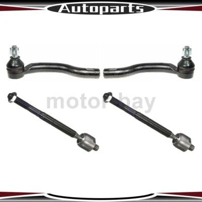 4pcs Outer Inner Tie Rod End Fits 2006 2007 2008 2009 2010 2011 2012 Toyota RAV4 - Image 1 of 4