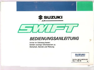 Betriebsanleitung bedienungsanleitung SUZUKI SWIFT Handbuch Bordbuch Ausgab 1995 - Picture 1 of 1