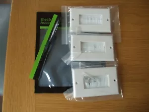 3X Wall Brush Plates BNIB Cable/Wiring Tidy TV Radio PC Computer Car Audio Offic - Picture 1 of 4