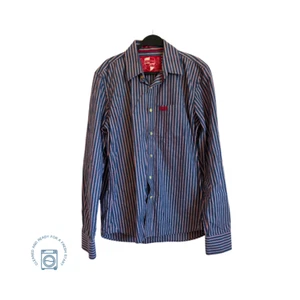 Men's 2XL | SuperDry Black Label Button Up Shirt | Red & Blue | Long Sleeve - Picture 1 of 3