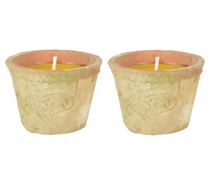 Fancy Flames 2 Pack Citronella Fragrance Outdoor Candles in Terracotta Pots - Picture 1 of 1