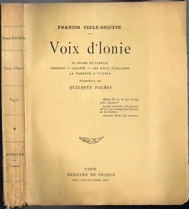 VOIX D'IONIE de Francis VIELÉ-GRIFFIN Édition Originale N°12-15 Pasiphaé... 1914 - Picture 1 of 6