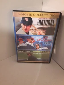 3 FILM BASEBALL FILME DVD Set DIE NATÜRLICHE Liga ihrer eigenen MONEYBALL Neu - Bild 1 von 1