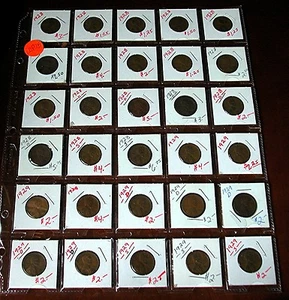 Lincoln Cent Collection 1928 PD&S 1929 PD&S 30 Wheat Pennies - Picture 1 of 8