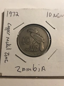 1972 Zambia 10 Ngwee - Picture 1 of 3