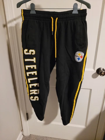 Pittsburgh Steelers Black Embroidered Men's Sweatpants Men's Large NFL Team App Cover