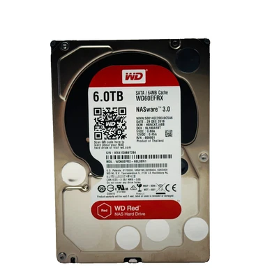 Western Digital WD60EFRX 6TB 3.5in SATA NAS Hard Drive Red Series Data Storage - Image 1 of 4