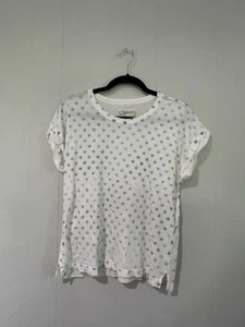 New without tag Size 1 Small Off-white Gray Stars CURRENT ELLIOTT t-shirt ladies - Picture 1 of 8