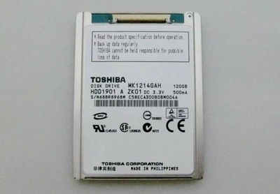 120GB Toshiba MK1214GAH 4200 RPM 1.8" ZIF/CE Hard Drive HDD - Image 1 of 2