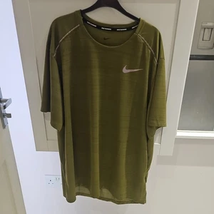 Nike Dri-Fit Miler Olive Green Running Shirt Men’s Size extra large - Picture 1 of 4