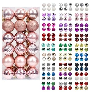 Christmas Balls Ornaments for Xmas Tree, 36ct Plastic Shatterproof Baubles Co... - Picture 1 of 7