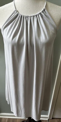 Silence + Noise Urban Outfitters Light Gray Halter Razorback Dress-Size X-Small - Image 1 of 4