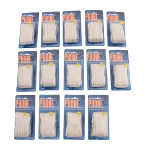 Leviton C2627-25I Ivory 25' Duplex Phone Line Extension Cords 6Wire RJ11 14-Pack - Zdjęcie 1 z 5