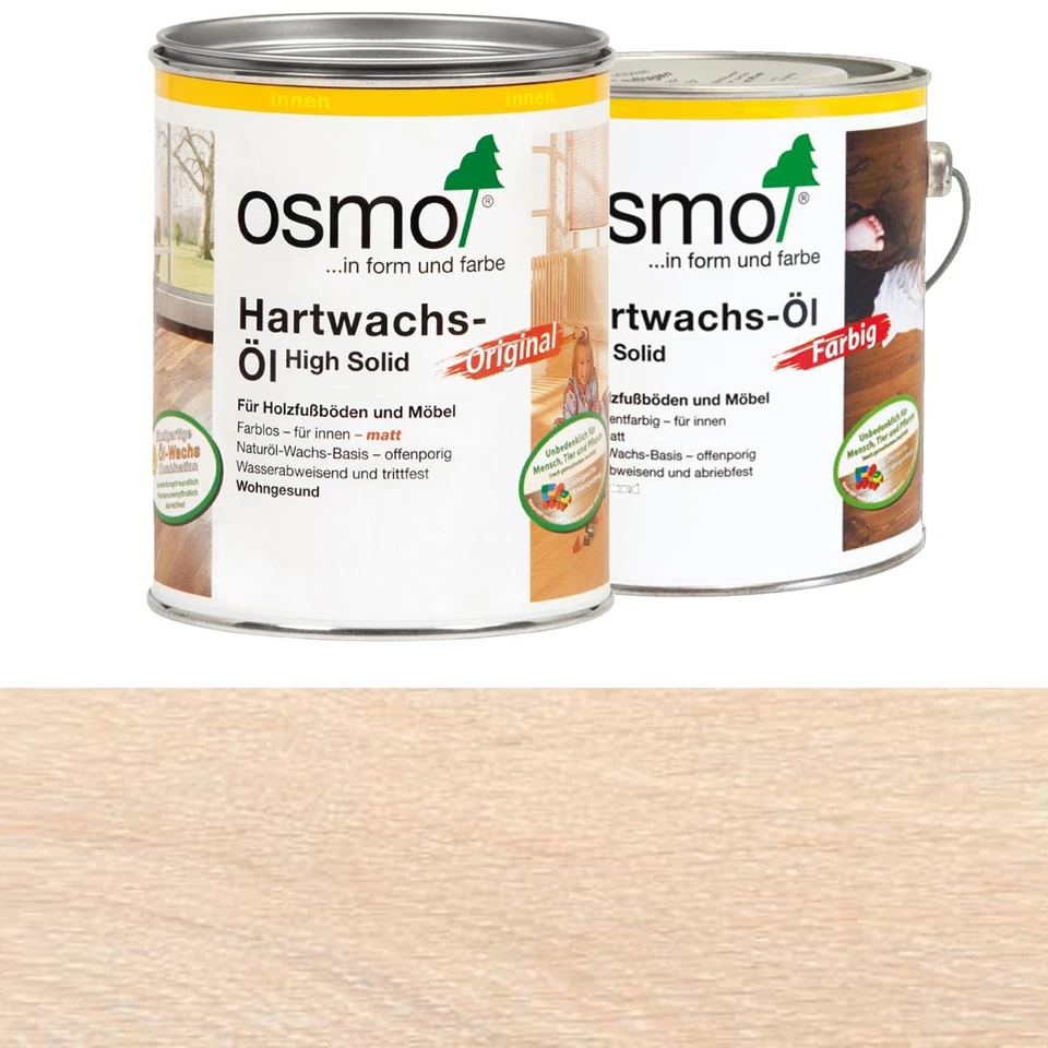 Osmo Hartwachsöl weiß 3040 2 5 L High Solid seidenmatt
