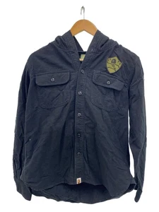 A BATHING APE Long Sleeve Shirt, Size M, Cotton, Black, Solid Color - Picture 1 of 4