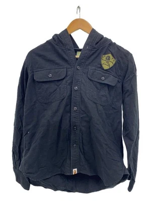 A BATHING APE Long Sleeve Shirt, Size M, Cotton, Black, Solid Color - Image 1 of 4