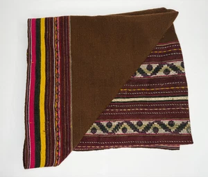 Manta Textil Manta Andina Peruana Vintage Manta Decoración Hecha a Mano 39x45" - Imagen 1 de 14