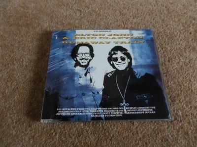 CD SINGLE - ELTON JOHN / ERIC CLAPTON - RUNAWAY TRAIN - Image 1 of 2