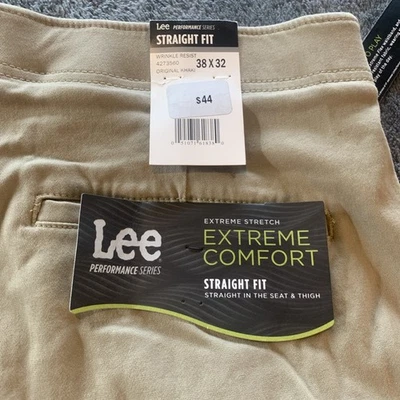 Pantalones Lee Para Hombre Extreme Comfort Motion Caqui Talla 38x32 Nuevos Con Etiquetas Calce Recto Foto 1 de 4