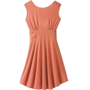 Prana Jola Dress Orange Small Athleisure Travel Dress 60 ORGANIC COTTON Large - Picture 1 of 13