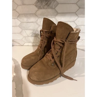 Bearpaw Krista Botas de Gamuza Cuero de Oveja Marrón Nogal Niña Mujeres Talla 5 Nuevas Foto 1 de 4