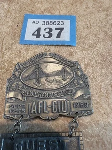 american 3rd biennial convention federation of labor 1959 ribbon badge - Picture 1 of 3