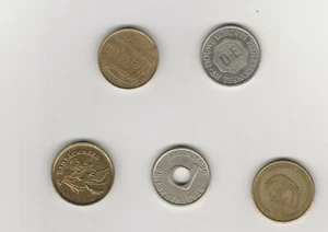 5 Verschiedene Token /Marken/Wertmünzen Siehe Scan  111-5   (3925) - Bild 1 von 2
