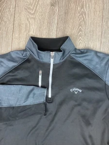Callaway Pullover Jacke 1/4 Zip schwarz Golf grau Sweater Active Herren Fehler - Bild 1 von 6