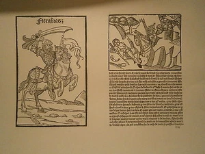 Planche gravure Moyen age La mort de Roland Figures tirées de Fierabras Lyon - Picture 1 of 1