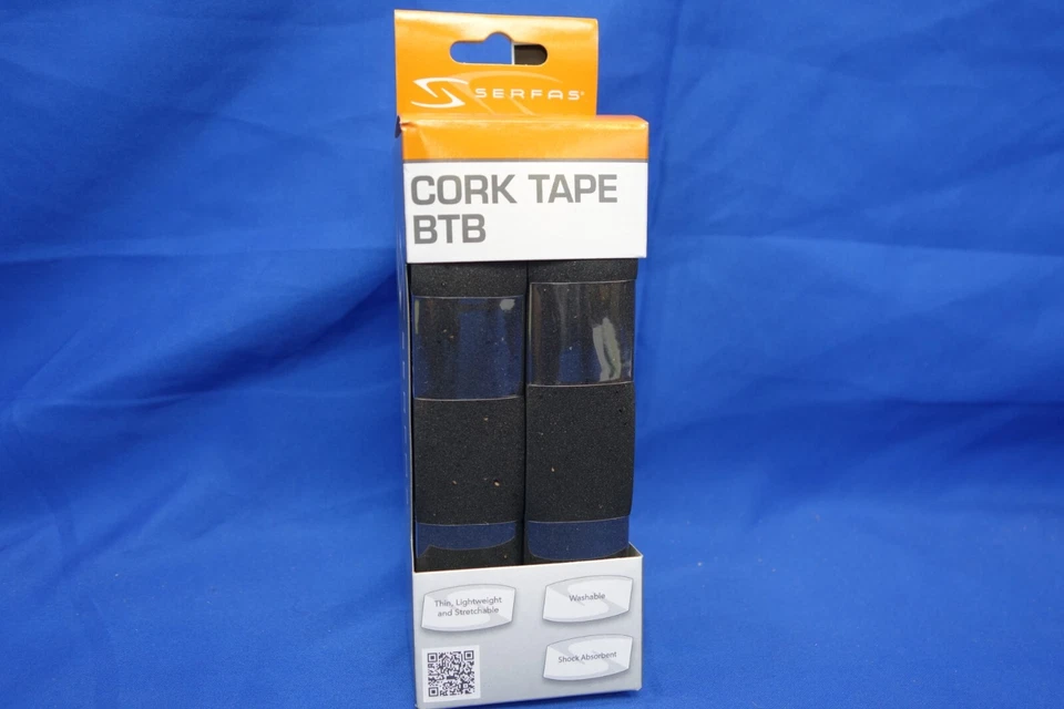 Serfas Cork Road Bar Tape w/Adhesive Black Universal-Open Box